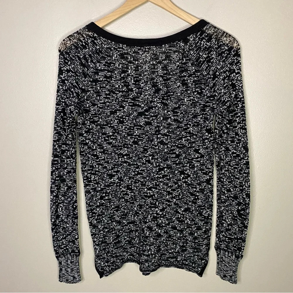 FREE PEOPLE Black Marled Scoopneck Sweater xs - Picture 3 of 5
